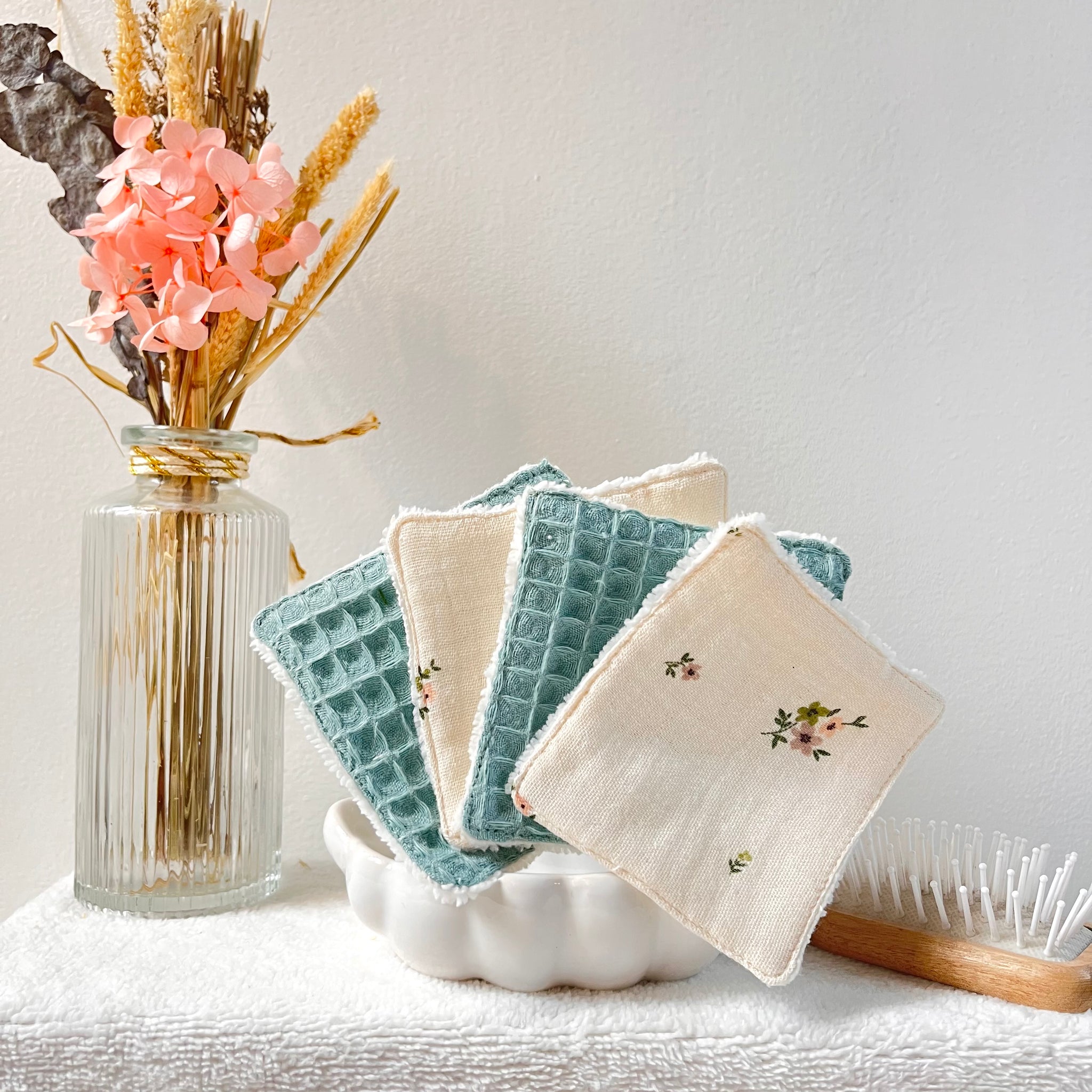 Lot de 4 cotons démaquillants Fresh Mint