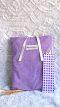 Lot pochette à livre et marque page Myrtille