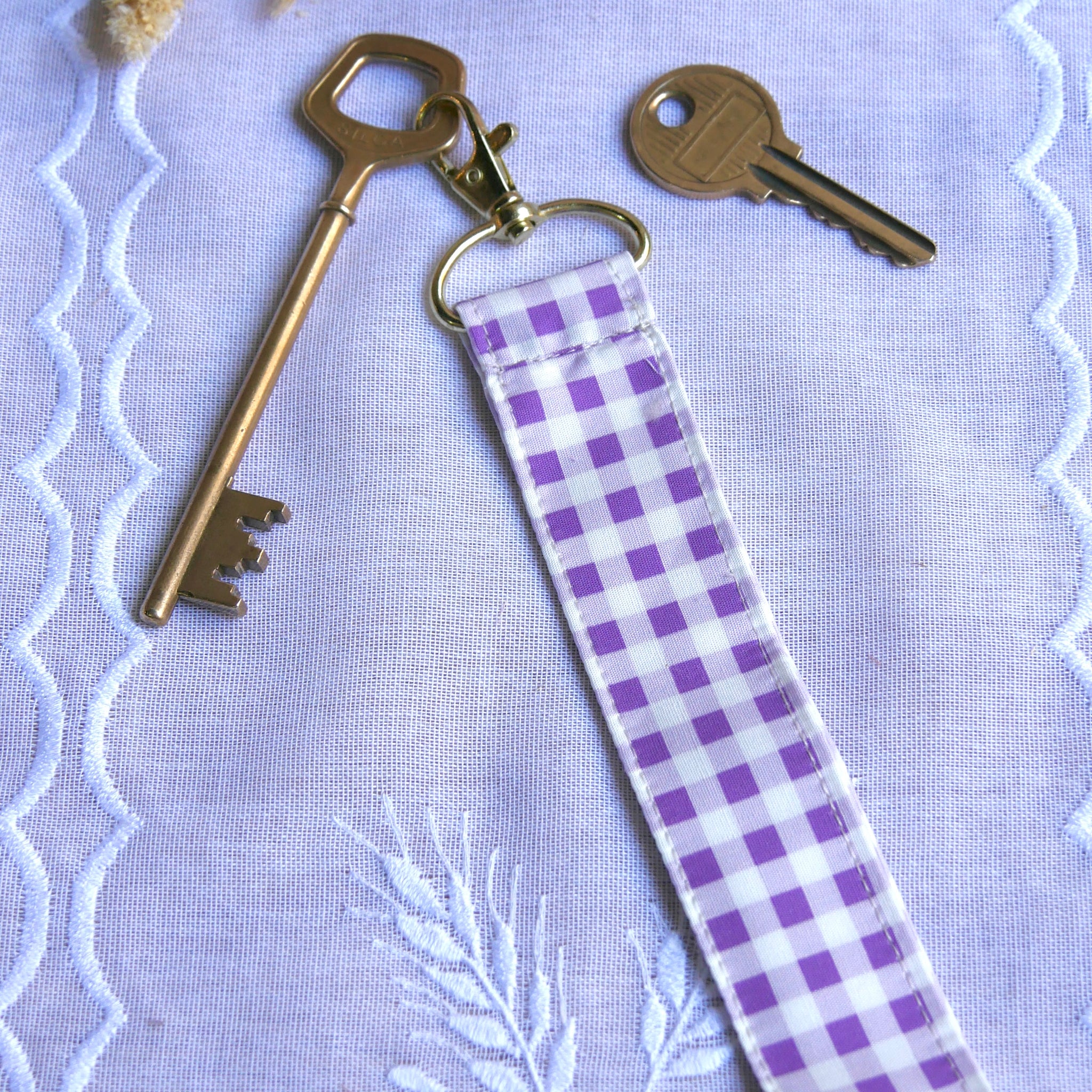 Porte-clé Vichy Violette