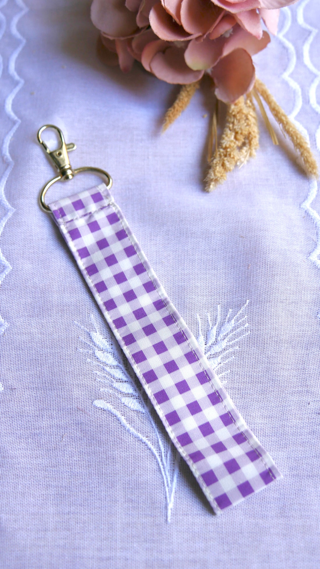 Porte-clé Vichy Violette